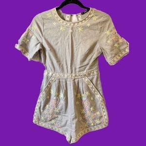 SHEIN Embroidered Patterned Romper